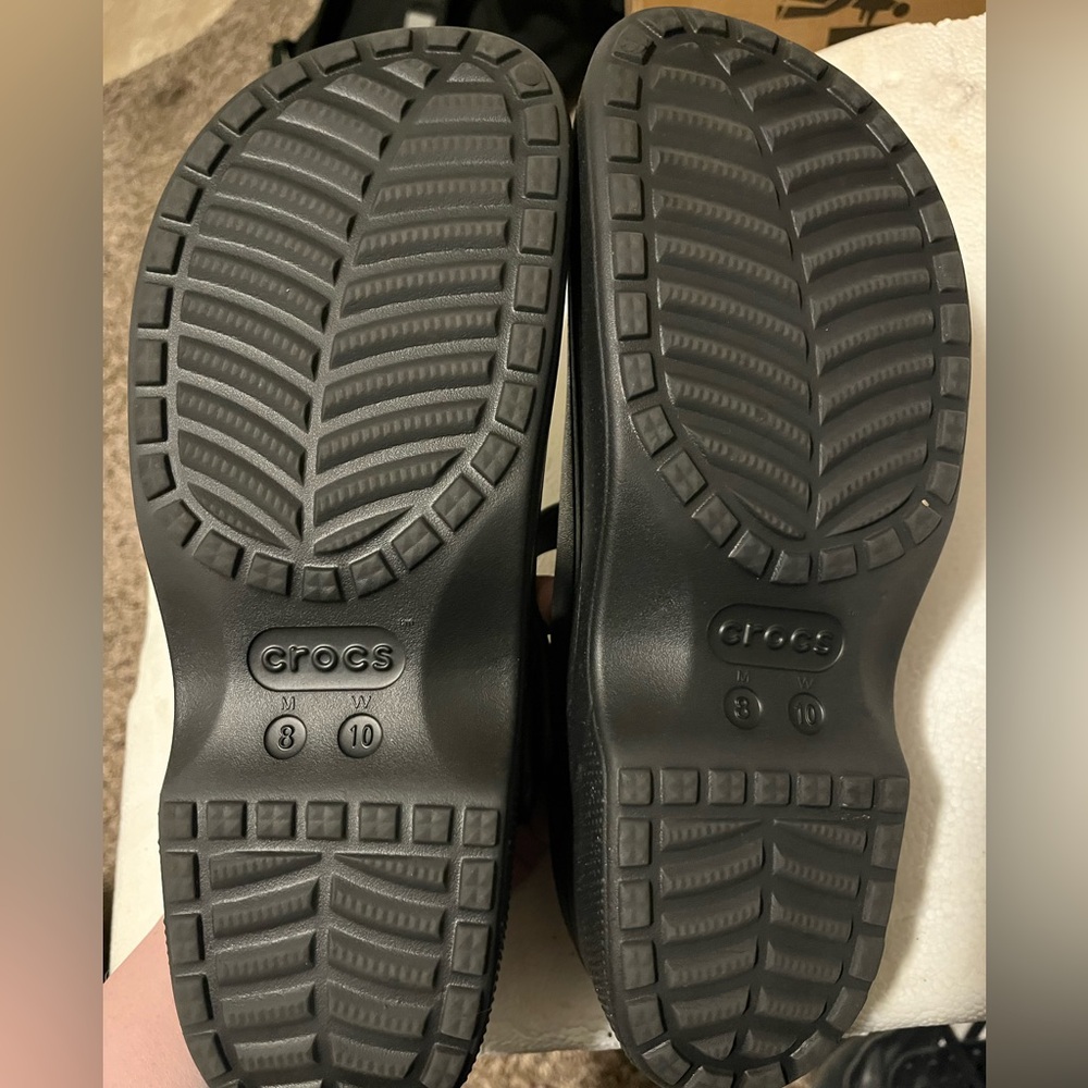 GUC Crocs Mary Jane Mules Size 10 - Picture 3 of 3